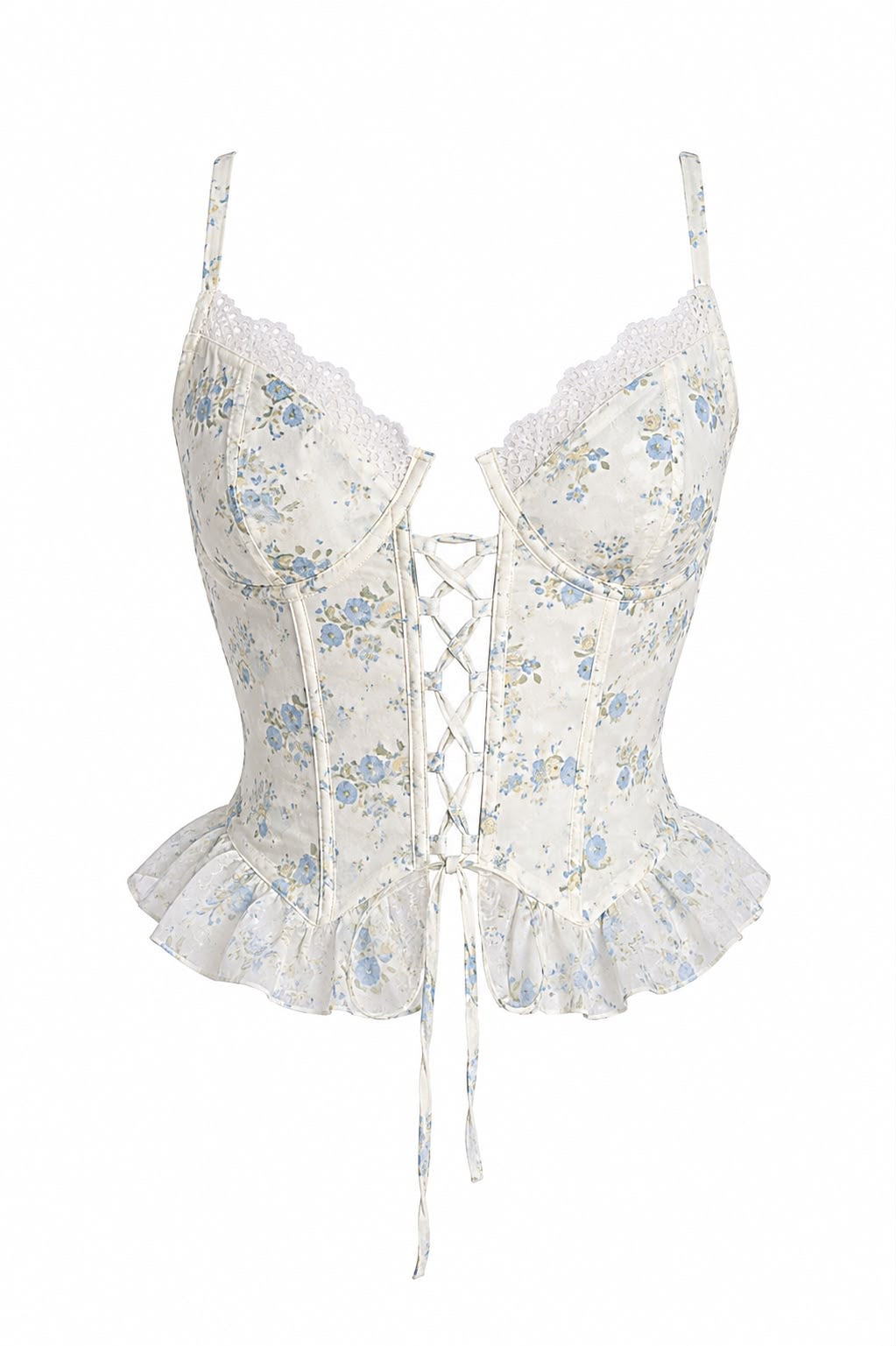 CORSET COTTON BLOSSOM BLUE