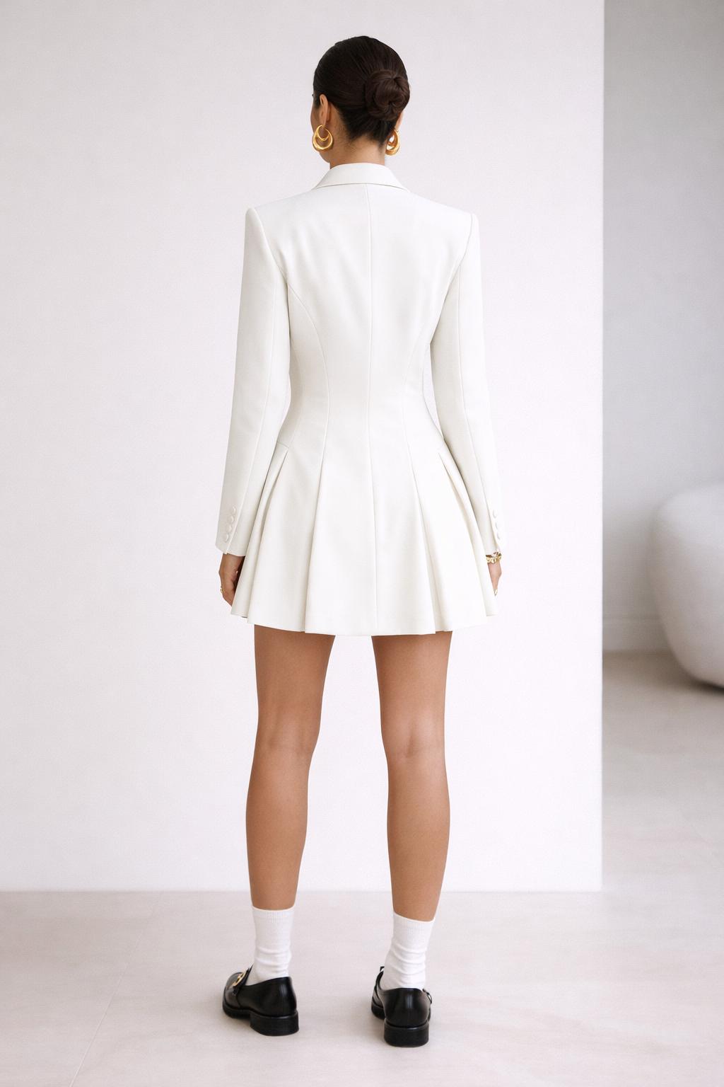 BLAZER DRESS AMARA WHITE