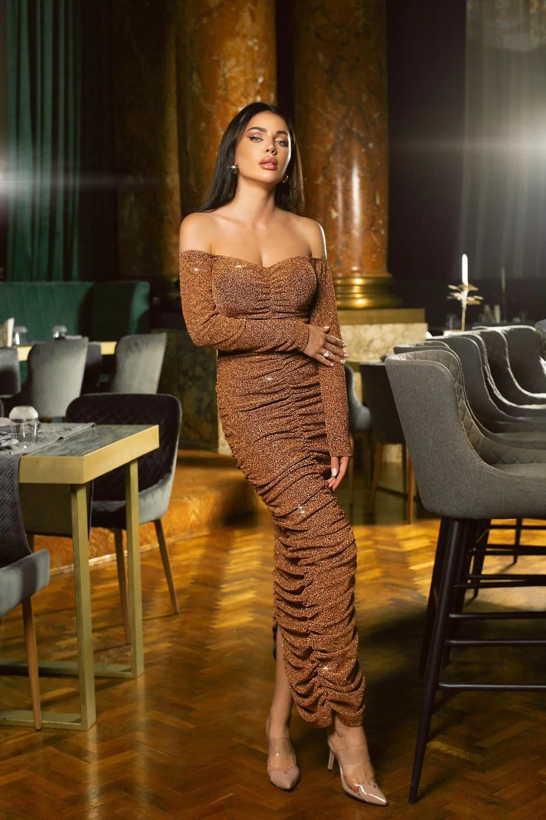 KATE GOLD DRESS