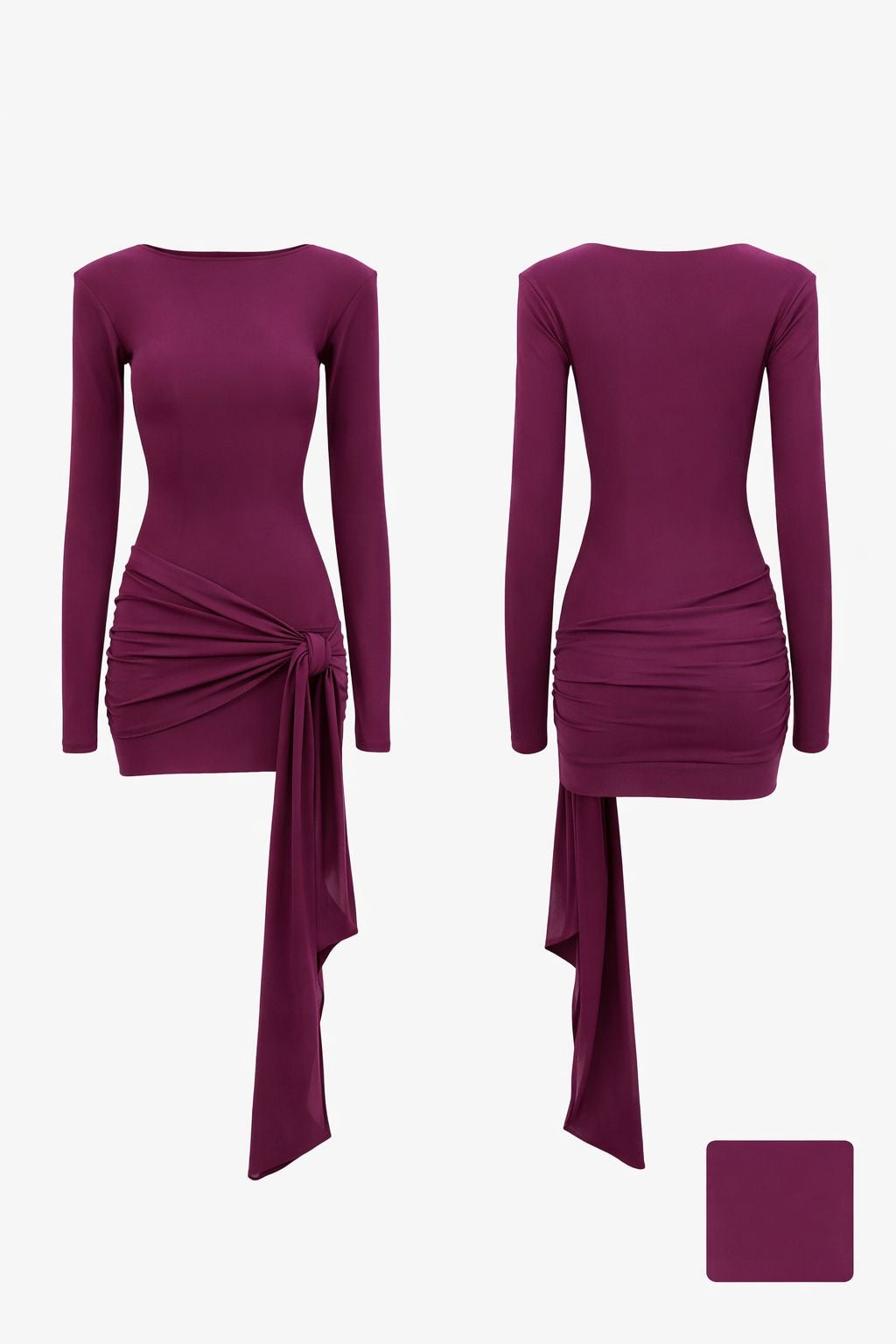 UMBRIA BURGUNDY DRESS