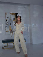 IVORY STRUCTURED PANTS