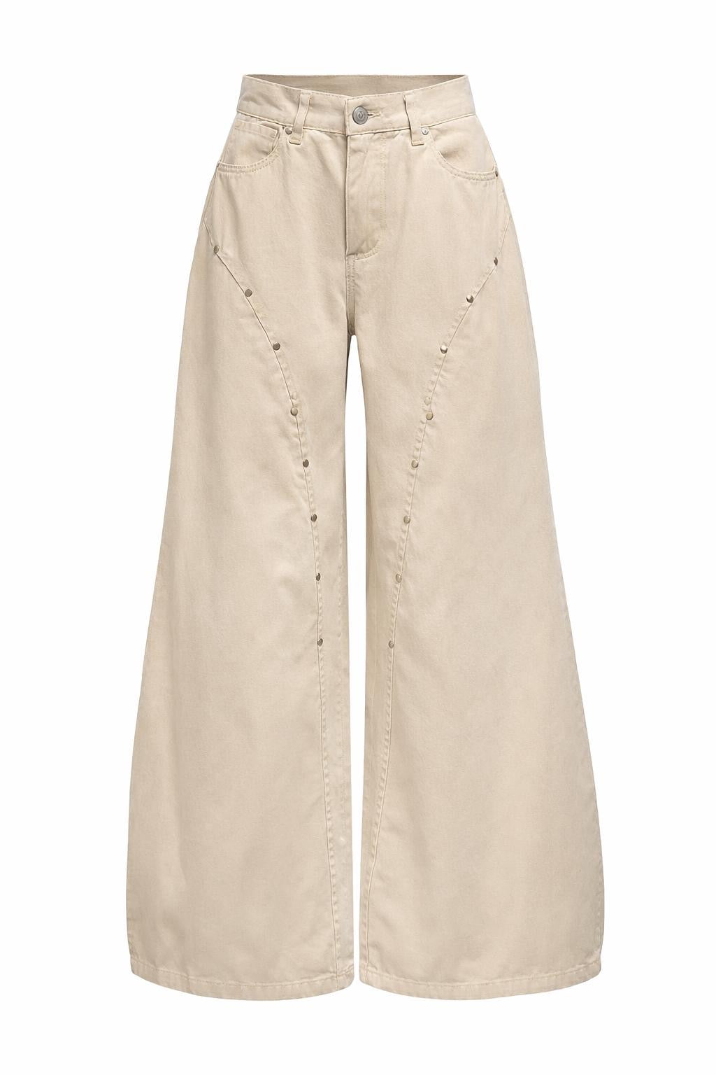 IVORY STRUCTURED PANTS