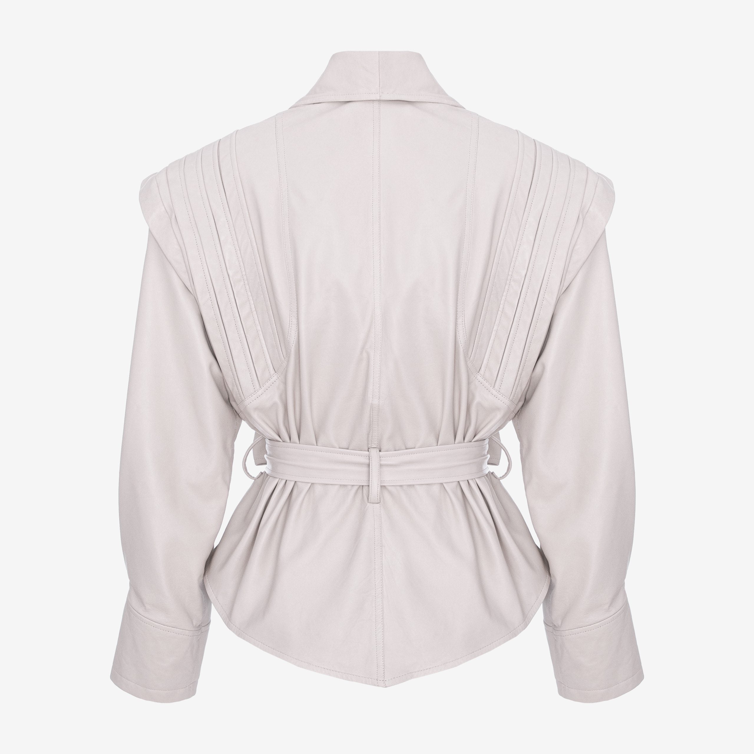 The Ice Ivory Leather Jacket