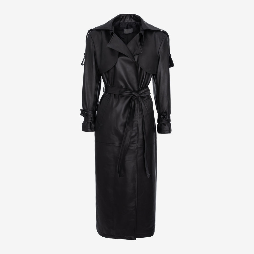 THE MAXI LEATHER TRENCH