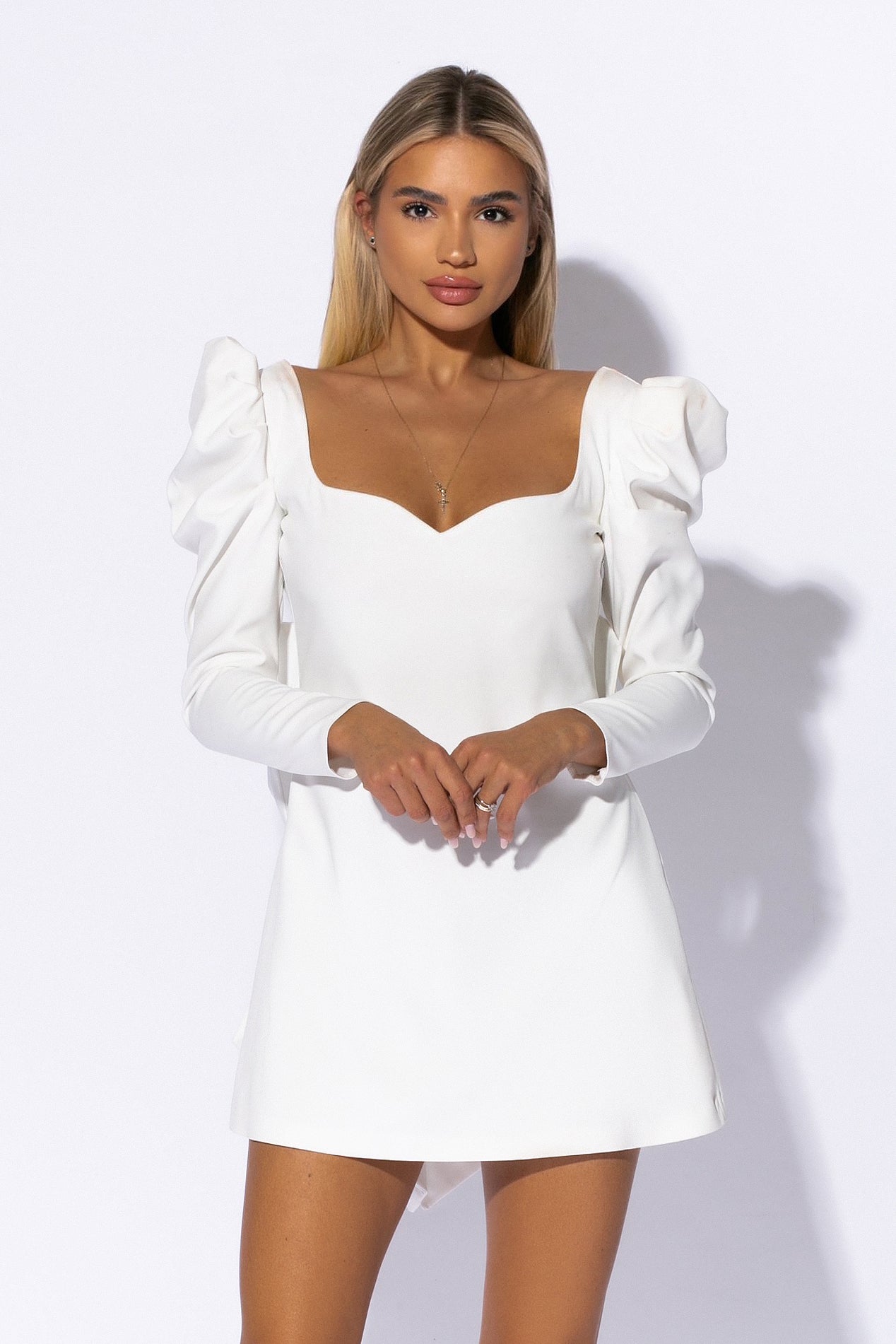 White Bow Icon Dress