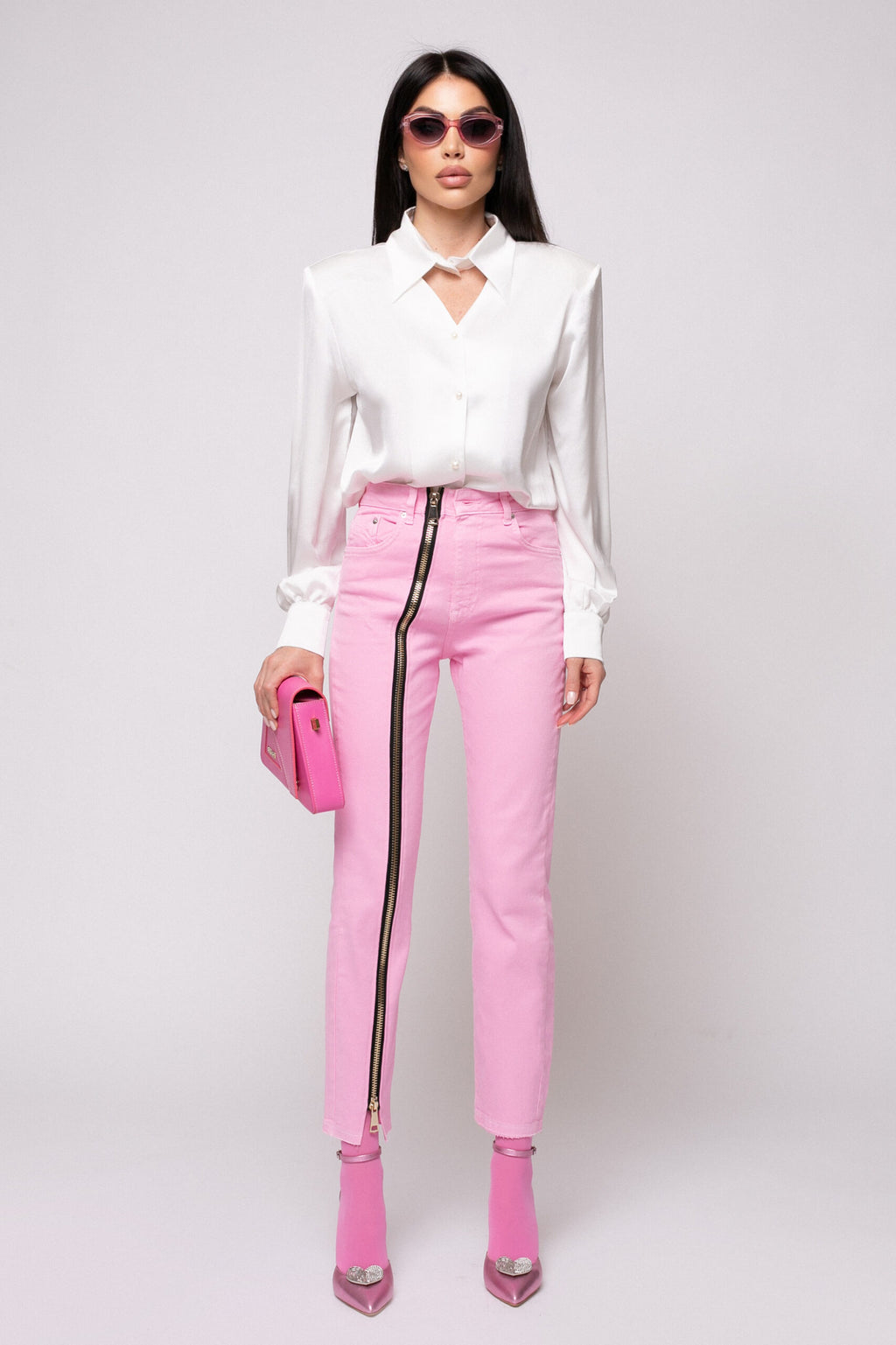 Cămașă albă cu perle