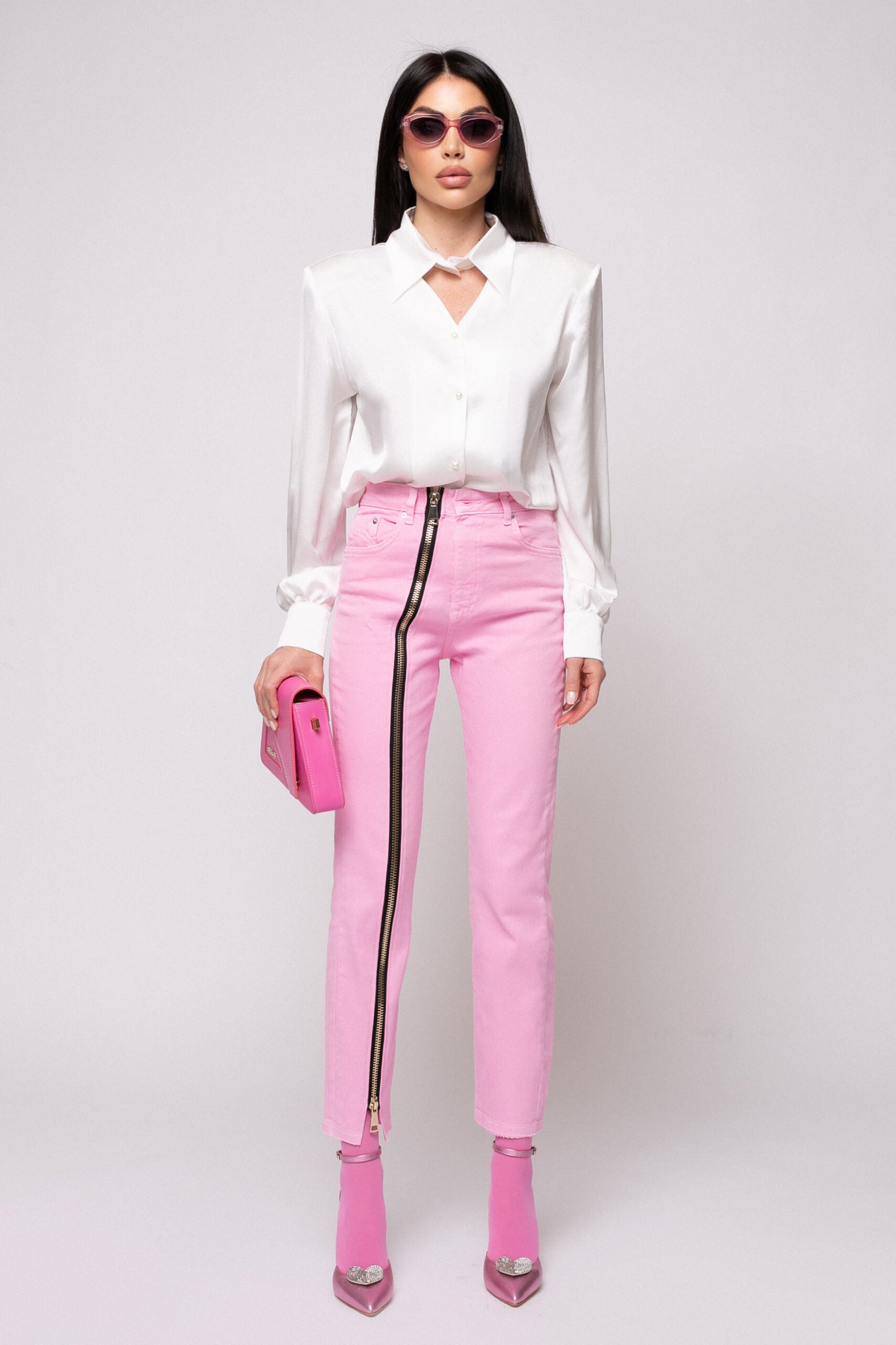 Cămașă albă cu perle