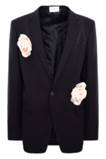 Sacou oversized cu trandafiri - imagine 2
