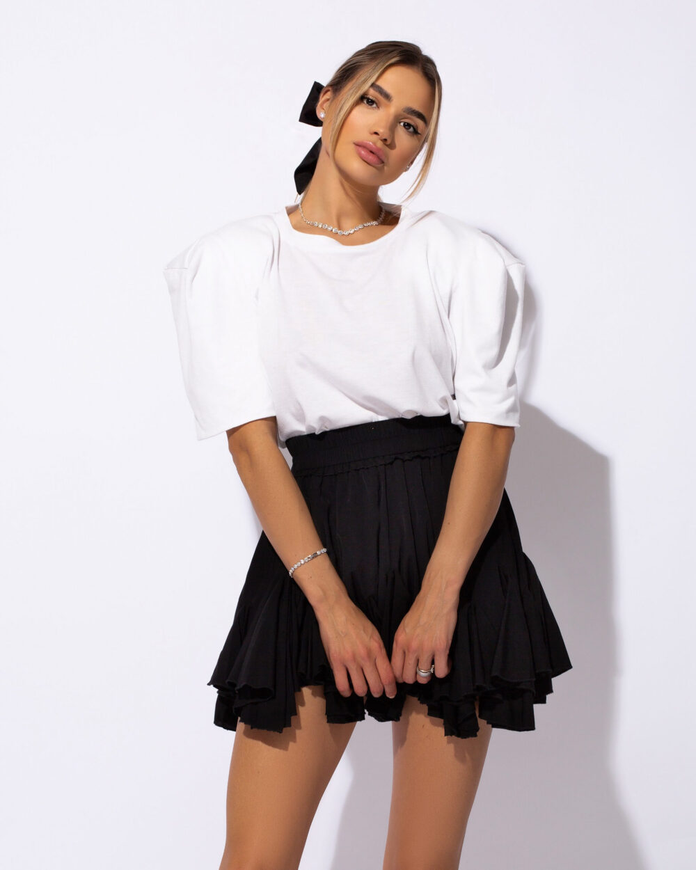 Tricou alb oversize - imagine 2
