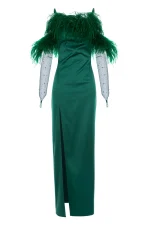Rochie verde GlamVista - imagine 3