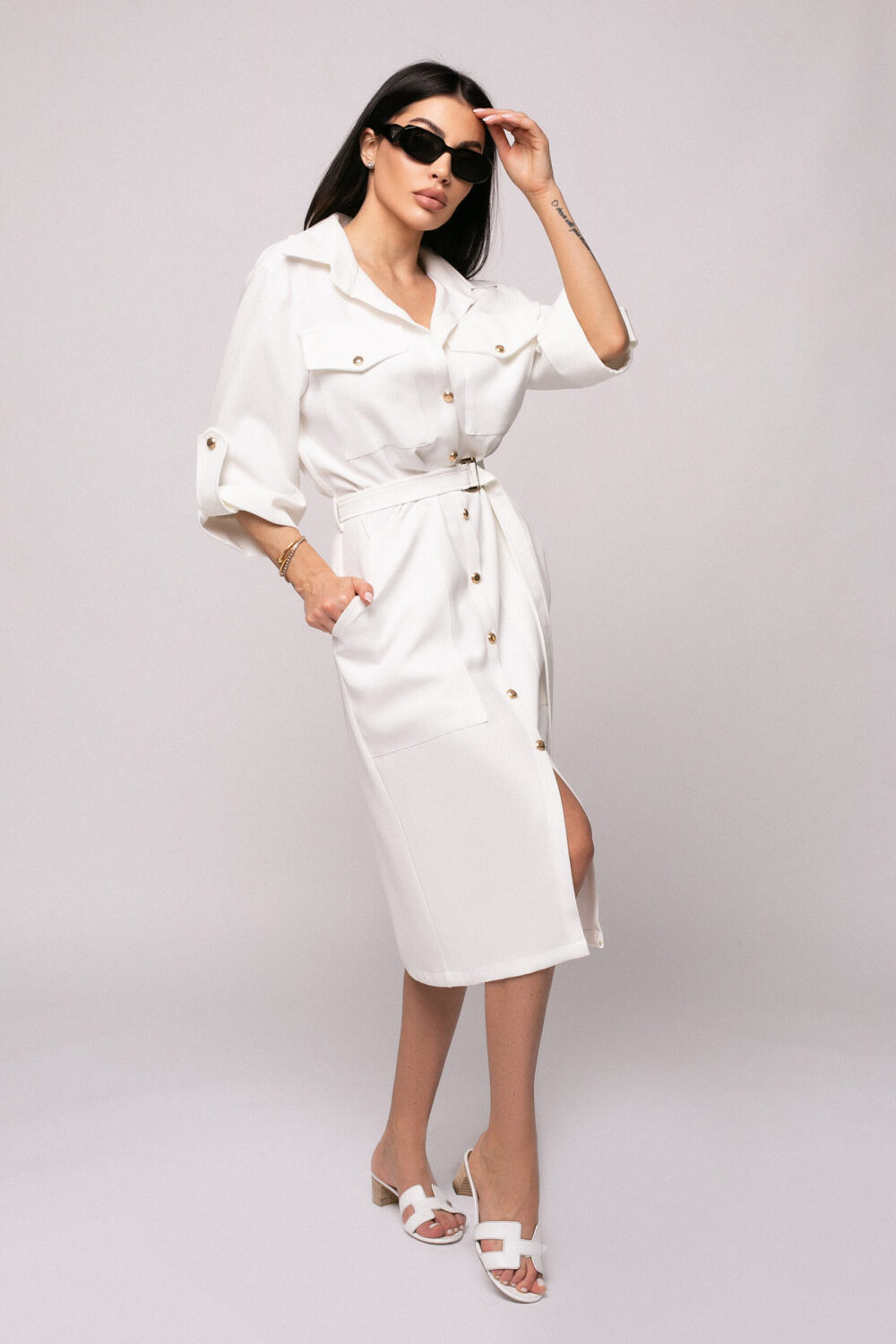 Rochie albă Safari - imagine 1