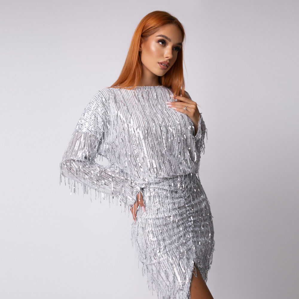 HELEN SILVER DRESS - imagine 4