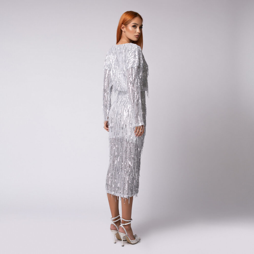 HELEN SILVER DRESS - imagine 3
