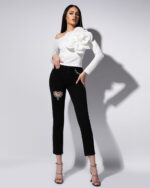 BLACK JEANS–CRYSTAL HEART