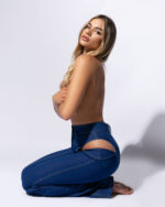 Retro Pants— Blue Denim - imagine 4