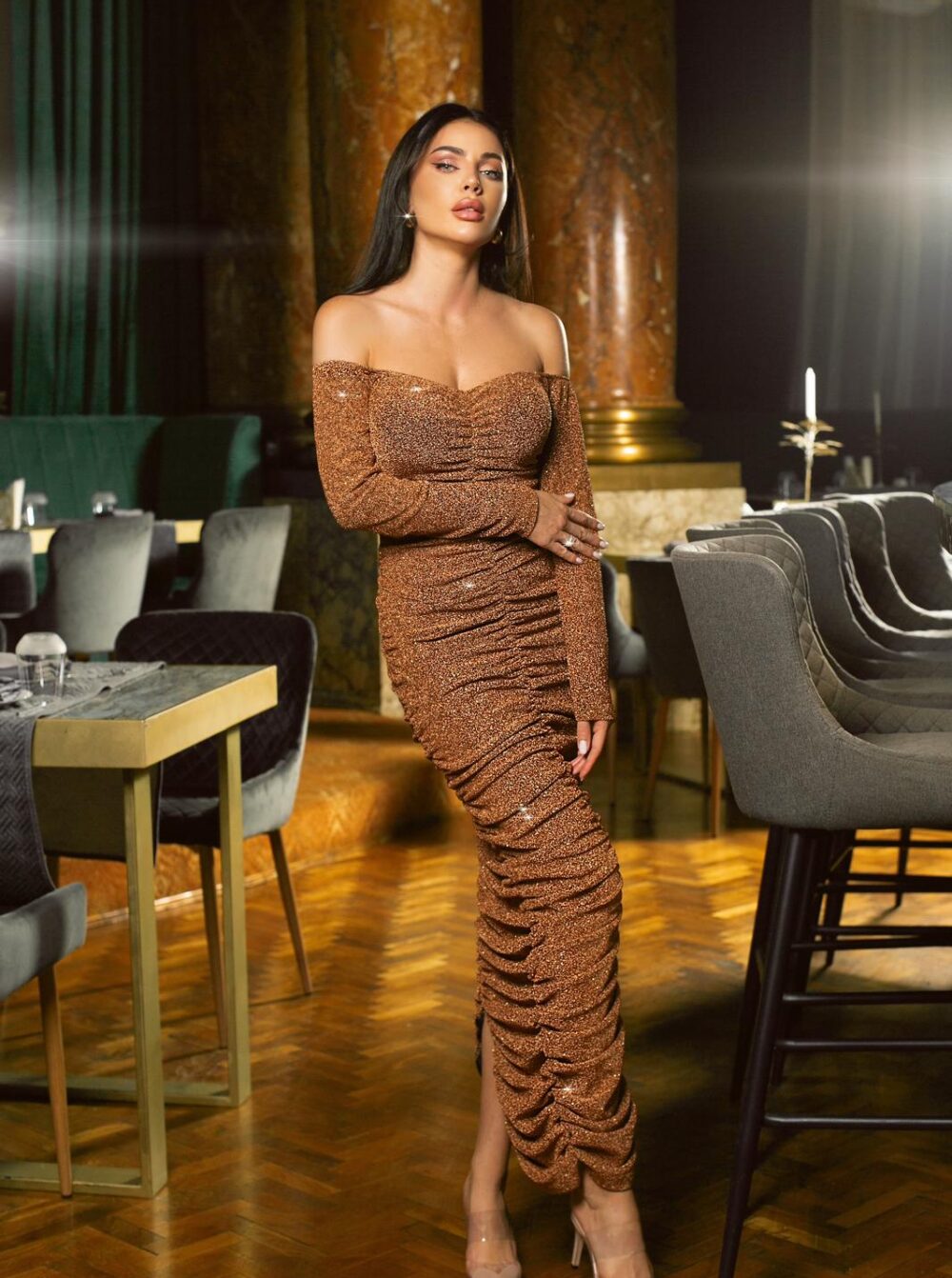 KATE DRESS GOLD