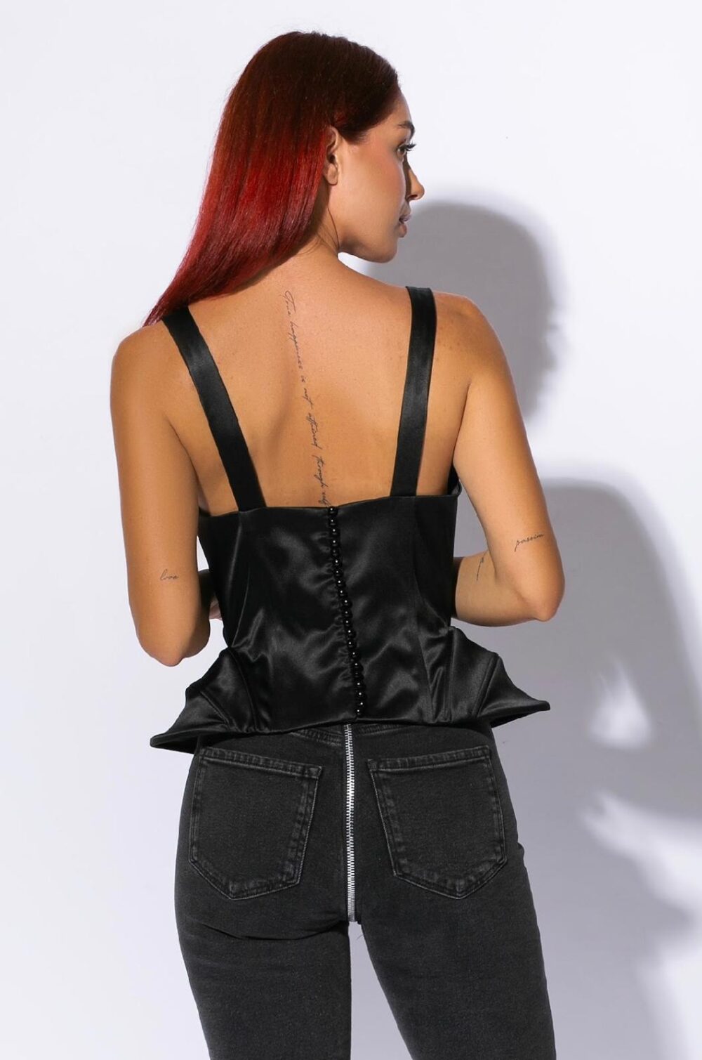 CORSET NEGRU PERLE - imagine 2