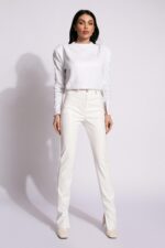 Pantaloni Classic Ivory Leather