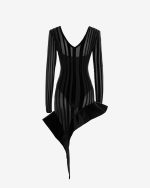 Asimetric Black Dress - imagine 2