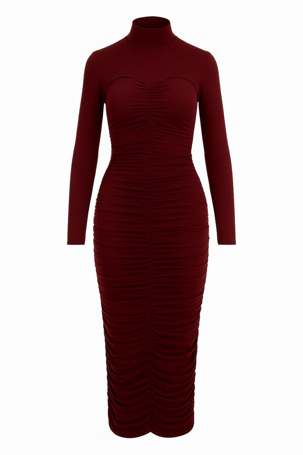 Kelly Dress Burgundy - imagine 1