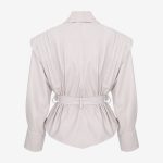 The Ice Ivory Leather Jacket - imagine 4